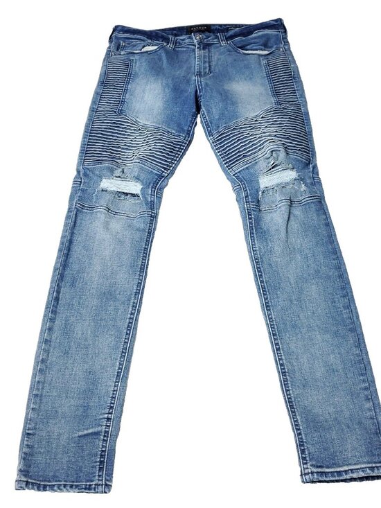 PacSun Other - Pacsun Skinny Moto Jeans Mens Size 32x32  Stacked Blue  Active Stretch